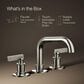 Kohler Castia Widespread Bathroom Sink Faucet in Vibrant Polished Nickel, , large