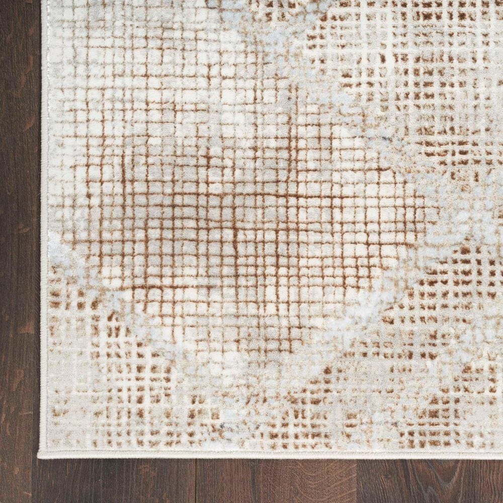 Nourison Sparkle Grey and Mocha 9' x 12' Area Rug, , large