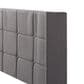 HOMLUX Full Upholstered Platform Bed Frame with Tufted Headboard in Dark Gray, , large