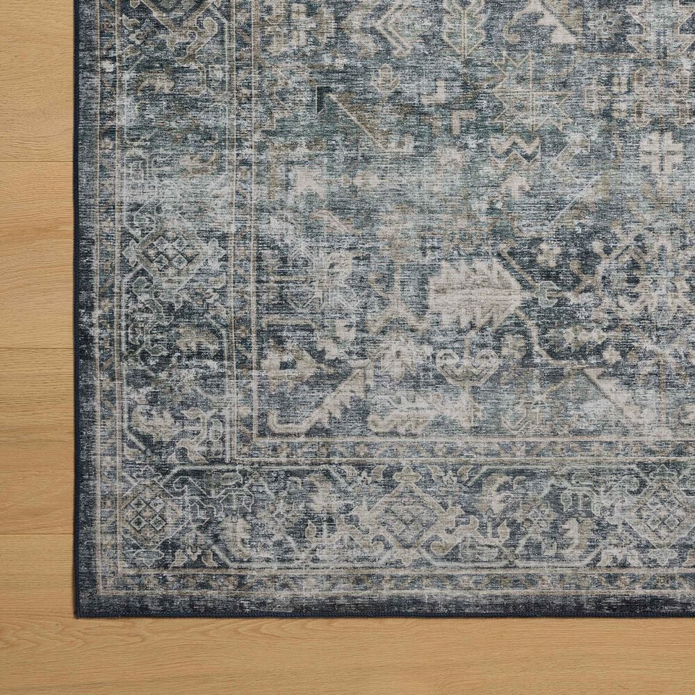 Amber Lewis x Loloi Josie 5&#39; x 7&#39;6&quot; Ocean and Natural Area Rug, , large
