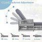 Hearth and Haven GO Outdoor Long Reclining Chaise Lounge with Armrests and Adjustable Backrest in Grey, , large