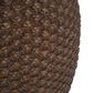 Hearth and Haven Outdoor Faux Rattan Side Table with Basket Weave Pattern in Brown, , large