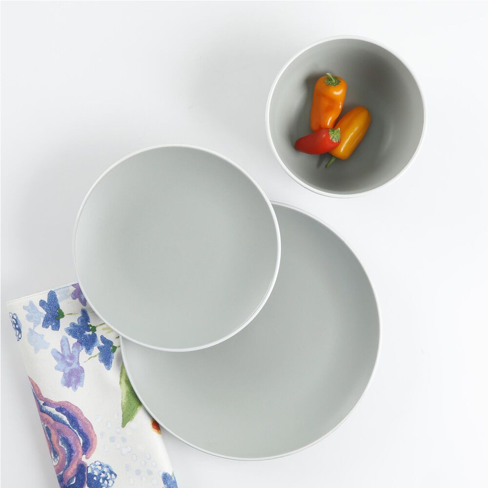 Spice by Tia Mowry Creamy Tahini 12-Piece Dinnerware Set in Matte Teal , , large