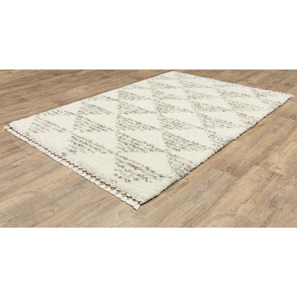 Oriental Weavers Axis Geometric 5&#39;3&quot; x 7&#39;6&quot; Ivory Area Rug, , large