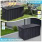 Hearth and Haven 190-Gallon Outdoor Storage Deck Box with Hydraulic Piston in Dark Gray, , large