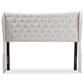 Baxton Studio Cadence King Wingback Headboard in Greyish Beige, , large