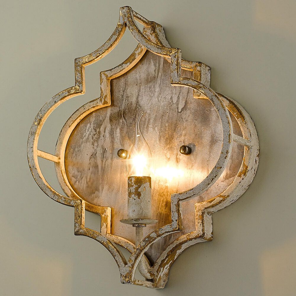 Golden Lighting Ravina Wall Sconce in Antique Ivory, , large