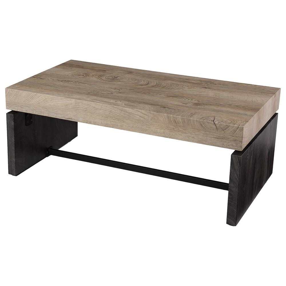 Southern Enterprises Hapsford Coffee Table in Natural and Black, , large