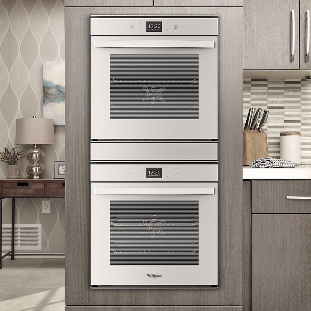 Whirlpool 24" Double Electric Wall Oven with Convection in White NFM