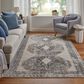 Feizy Kano Oriental 7"10" x 10" Ivory and Charcoal Area Rug, , large
