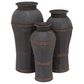 Maple and Jade Rustic Vase in Distressed Brown (Set of 3), , large