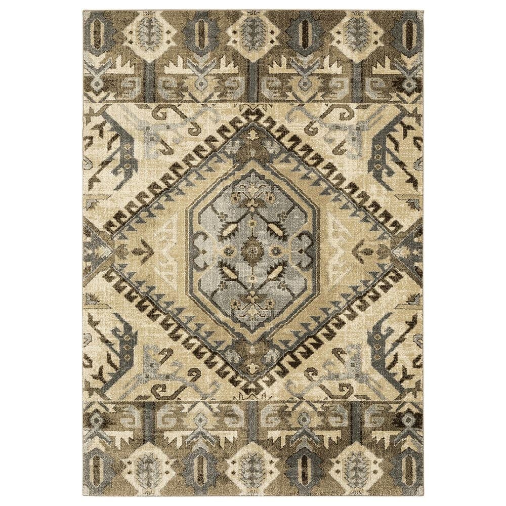 Oriental Weavers Florence Chester 5090D 5"3" x 7"6" Beige Area Rug, , large