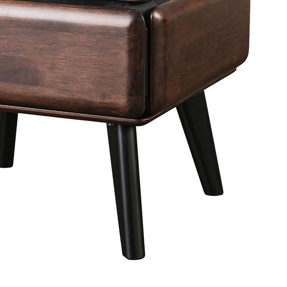 Furniture of America End Table with Storage Drawer in Rich Walnut, , large