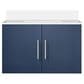 Lexora Home Geneva 30" Single Bathroom Vanity in Navy Blue with 2 cm White Quartz Top and Rectangular Sink, , large