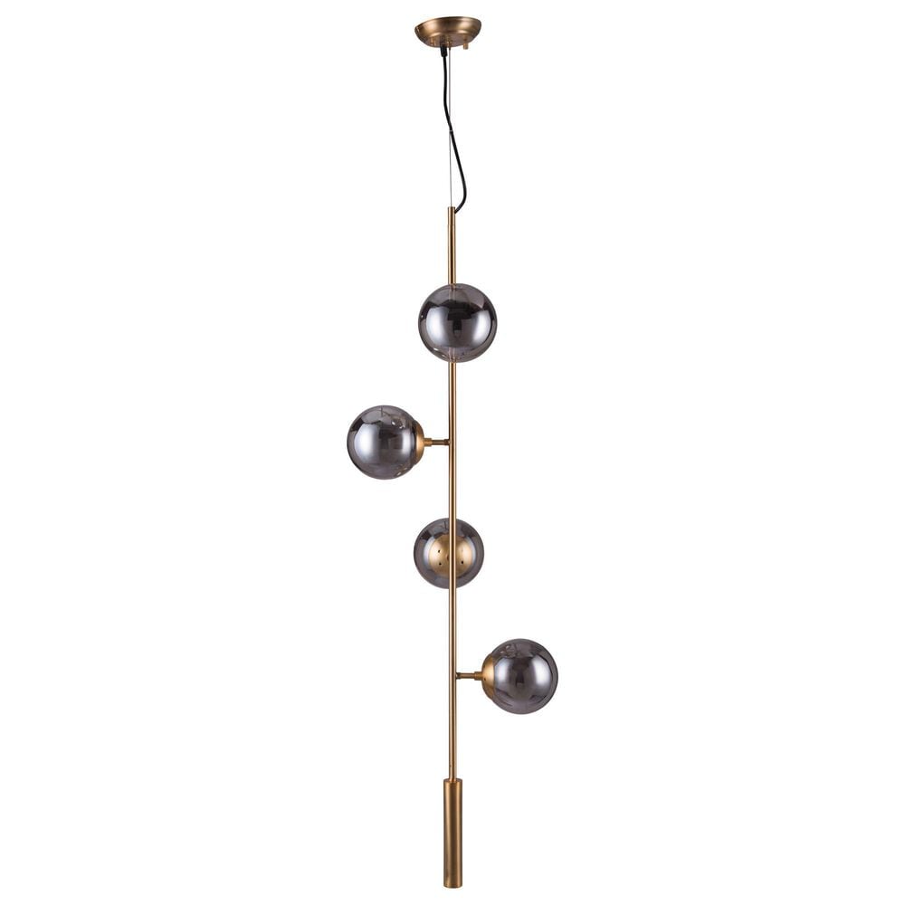 Zuo Modern Zatara Ceiling Lamp in Brass, , large