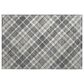 Dalyn Rug Company Soft Essentials Plaid Gray 1"8" x 2"6" Indoor/Outdoor Area Rug, , large