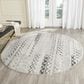 Safavieh Retro RET2136-1180 6" Round Cream and Grey Area Rug, , large