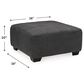 Ashley Ambee Oversized Accent Ottoman in Slate, , large