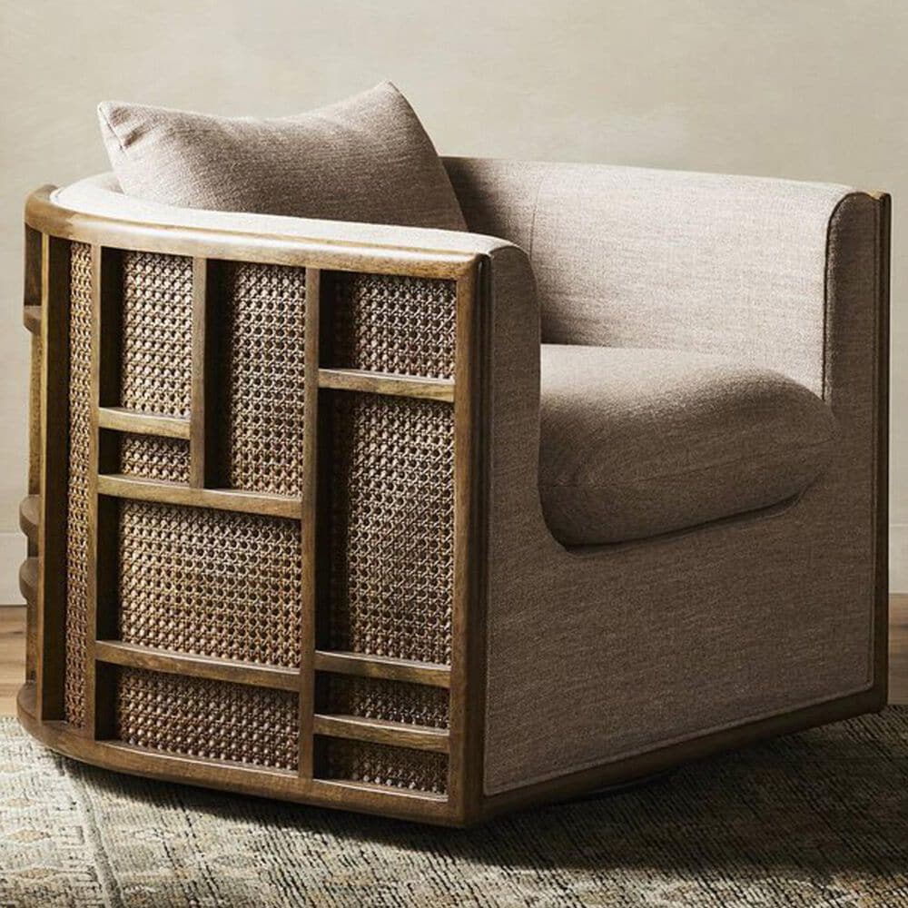 Four Hands June Swivel Chair in Alcala Fawn, , large