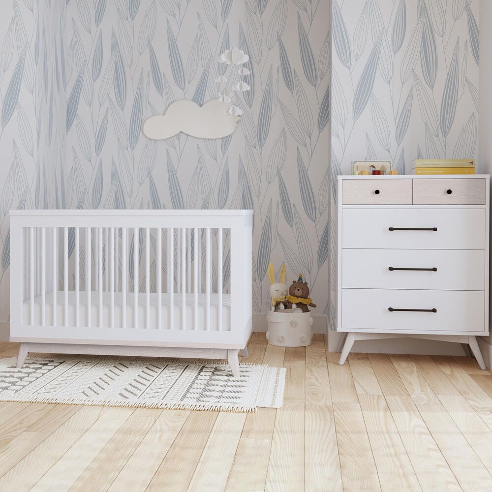 Eastern Shore Rowan Cottage Crib in Ash Linen White, , large