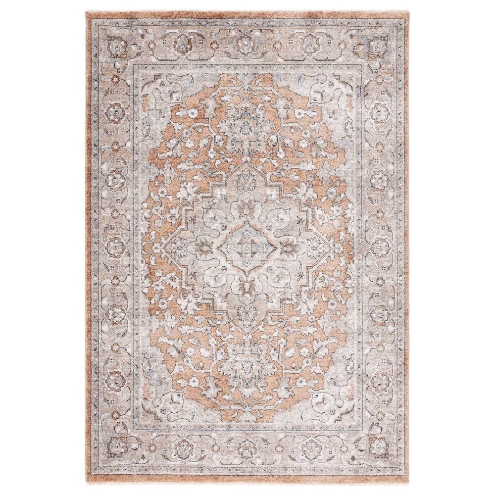 Safavieh Jasmine 4"5" x 6"5" Orange and Grey Area Rug, , large