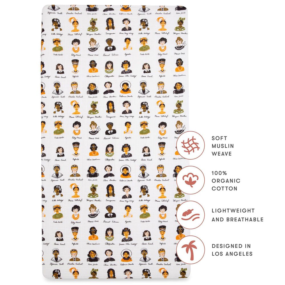 Babyletto Crib Sheet in Women In History, , large