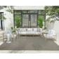 Nourison Courtyard Ivory and Charcoal 8" x 10" Indoor/Outdoor Area Rug, , large