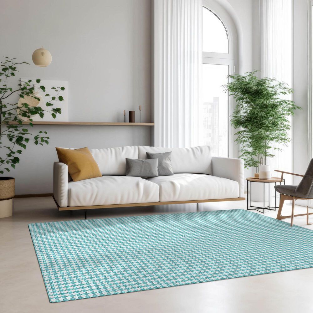 Dalyn Rug Company Hinton 10&#39; x 14&#39; Aqua Indoor/Outdoor Area Rug, , large