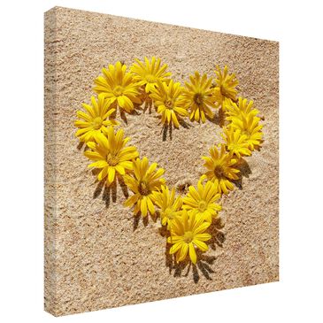Timberlake Beata Czyzowska "Say It With Flowers" 18" x 18" Canvas Art in Tan/Yellow/Orange/Brown, , large