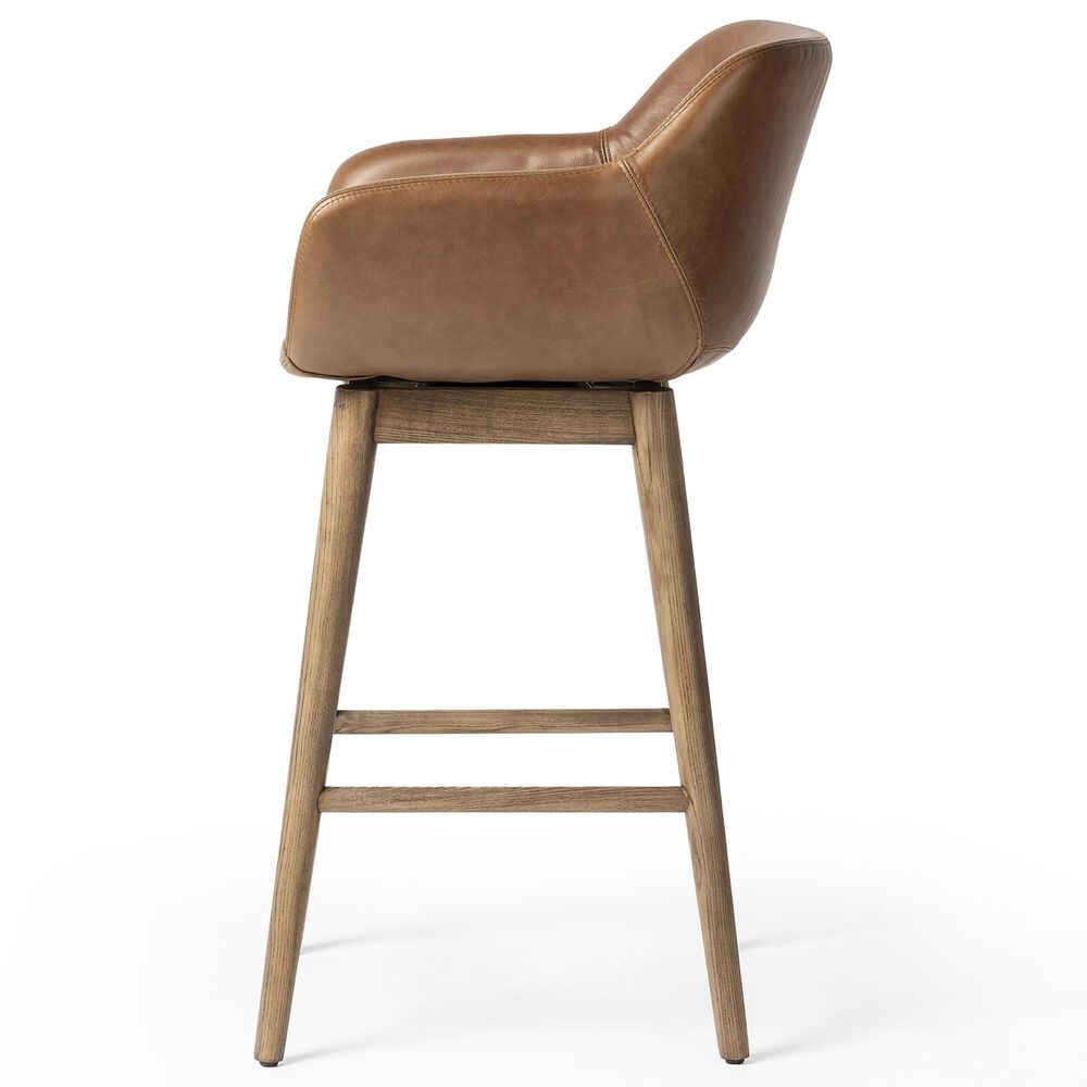 Four Hands Hannah Swivel Counter Stool in Amber Ash, , large