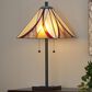 LumiSource Ren Table Lamp with Cream and Brown Glass Shade in Oil Rubbed Bronze, , large