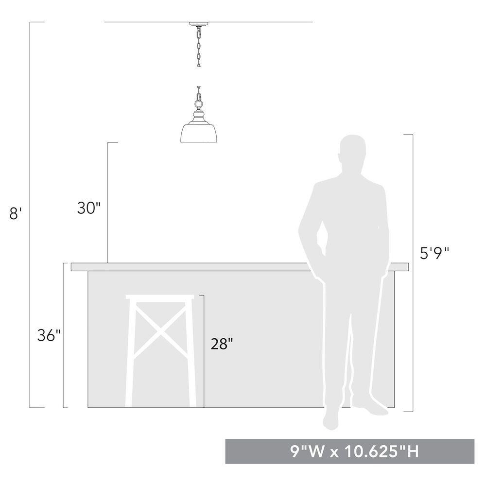 Golden Lighting Holmes Mini Pendant in Rubbed Bronze, , large