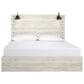 Ashley Cambeck King Panel Bed in Whitewash with Lighting, , large