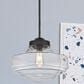 Golden Lighting Ingalls Large Pendant in Matte Black with Clear Glass, , large
