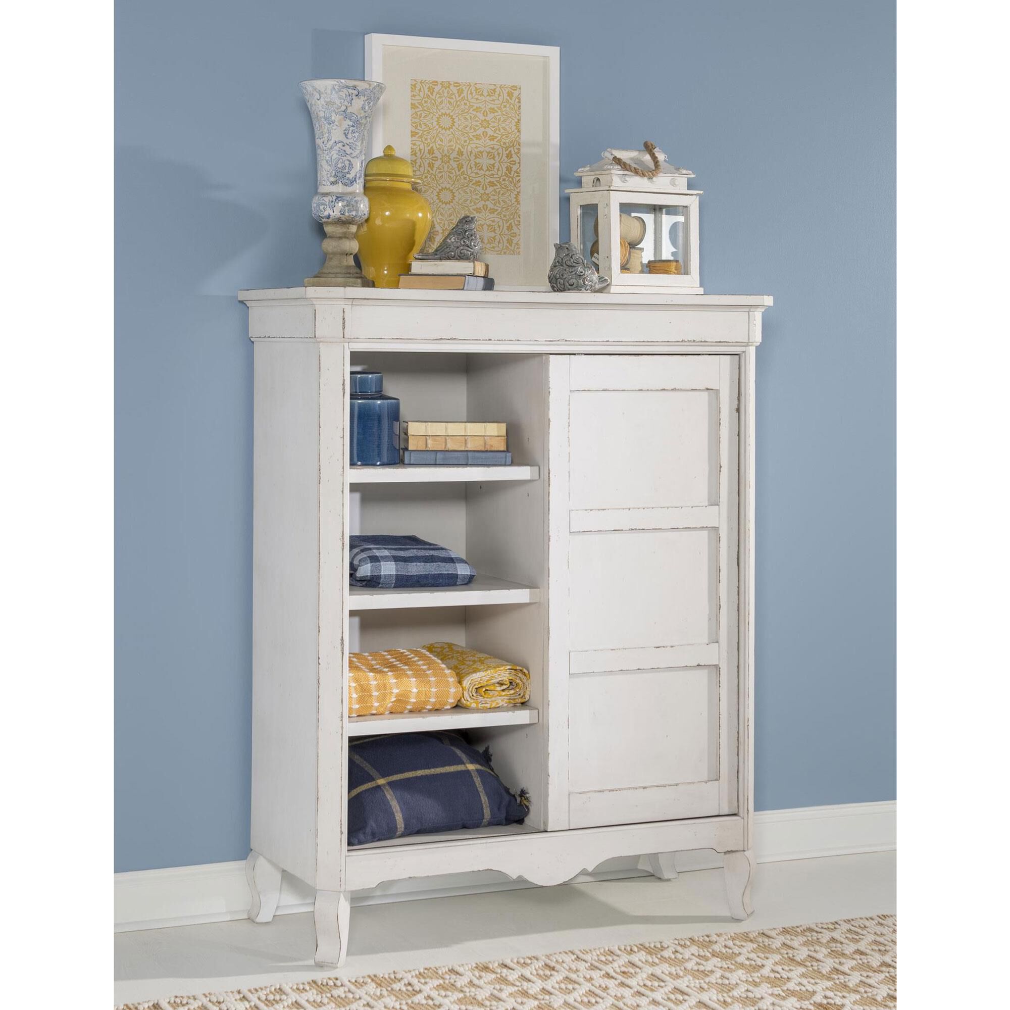 Country Living Vintage Market 5-Drawer Sliding Door Chest in