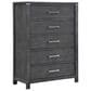 New Heritage Design Odessa 5-Piece King Bedroom Set in Charcoal and Silver, , large