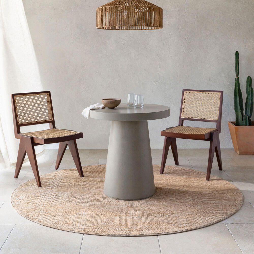 Surya Masterpiece MPC-2312 Beige, Tan and Medium Brown 7&#39;10&quot; Round Area Rug, , large