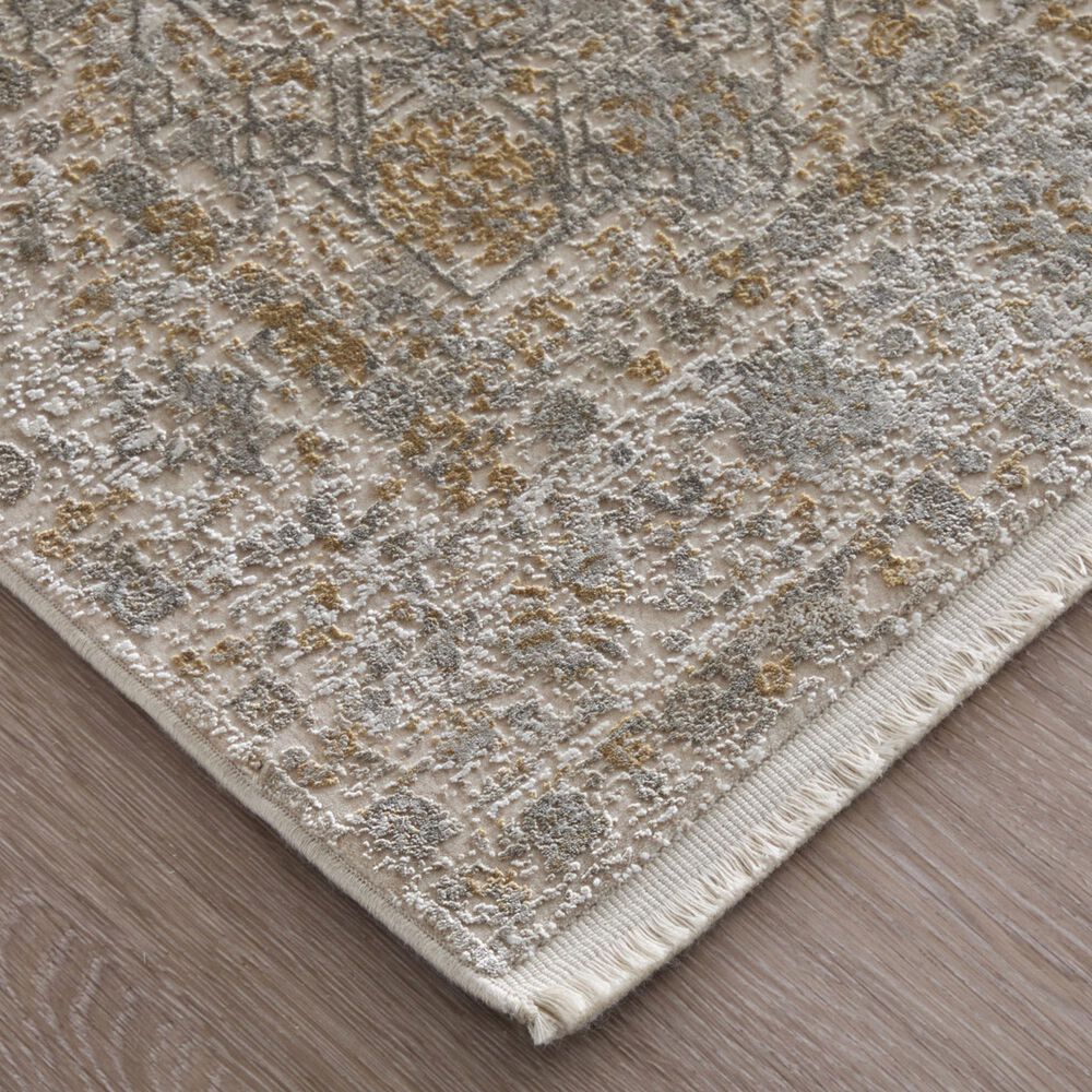 Feizy Cadiz Beige and Gray 6'6" x 9'6" Area Rug, , large