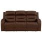 Ashley Knightington Power Reclining Sofa in Brown, , large