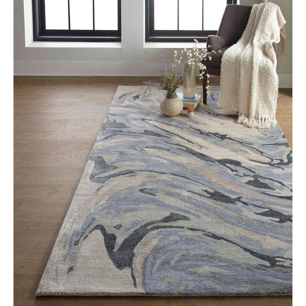 Feizy Dryden 8&#39; x 10&#39; Blue and Gray Area Rug, , large