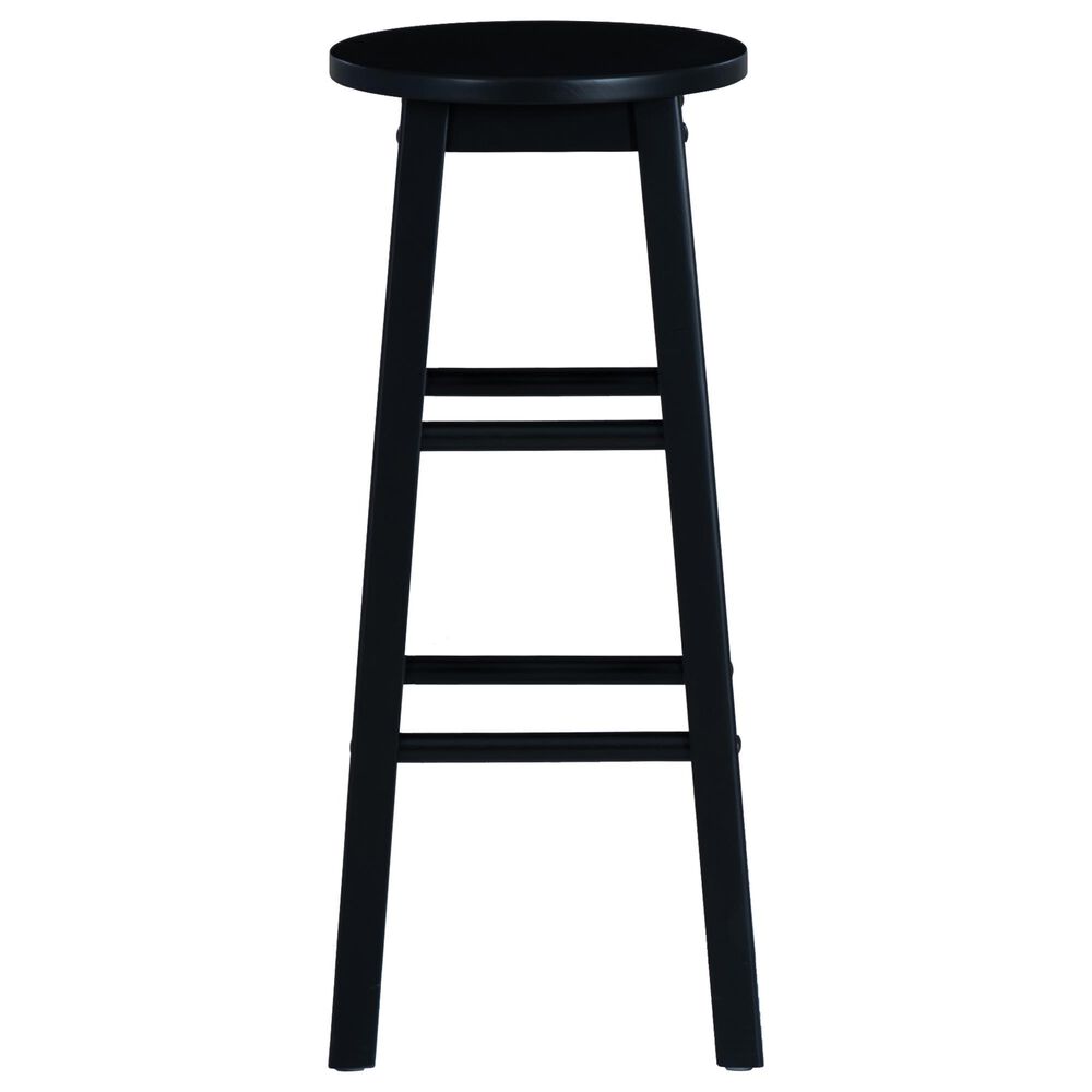 Linon Home Decor Abby 29" Bar Stool in Black, , large