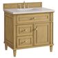 James Martin Vanities Lorelai 36" Single Vanity in Light Natural Oak with 3 cm Eternal Jasmine Pearl Quartz Top, , large