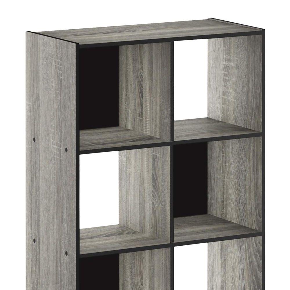 HOMLUX 8-Cube Cubic Shelf Storage Bookcase in French Oak, , large