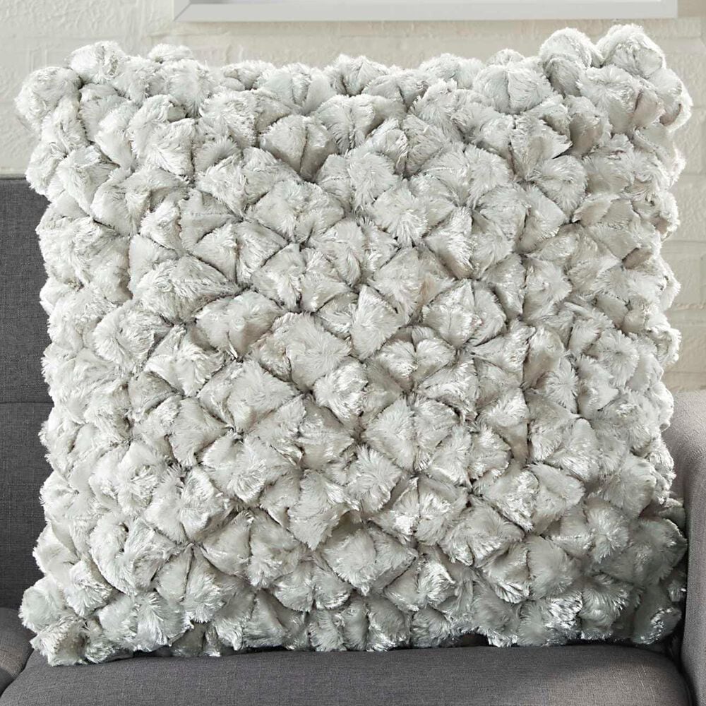 Nourison Lifestyle 20" x 20" Square Throw Pillow in Silver, , large