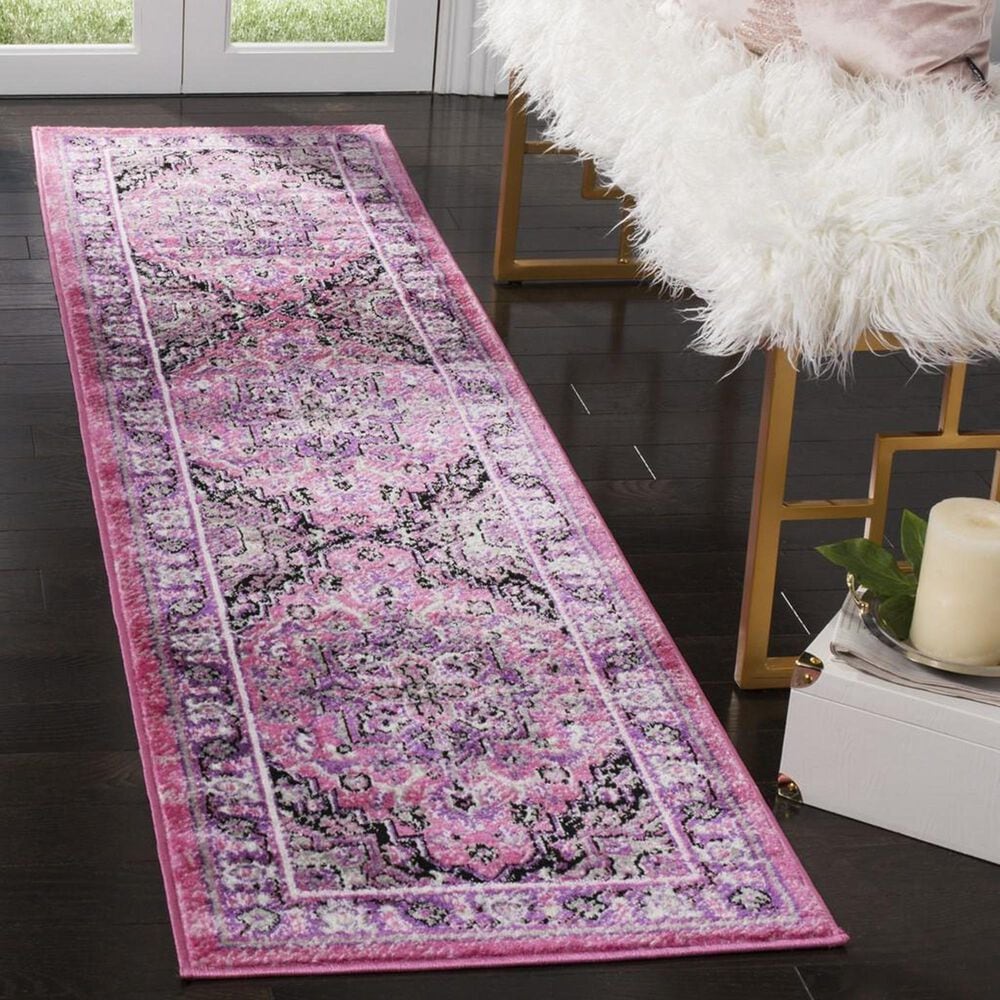Safavieh Skyler SKY126N 2&#39; x 8&#39; Pink and Ivory Scatter Rug, , large
