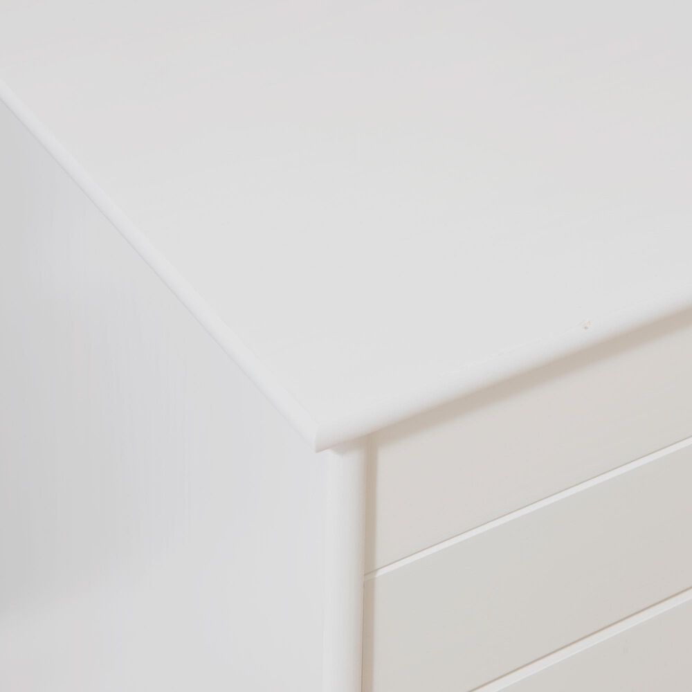 Linon Home Decor Cary 6-Drawer Wide Rolling Cart in White Wash, , large