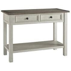 Ashley Bolanburg Sofa Table in Weathered Oak and Antique White