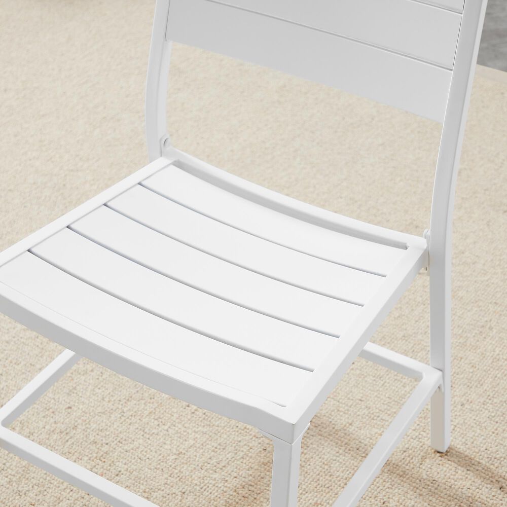 Linon Home Decor Holland Patio Side Chair in White (Set of 2), , large
