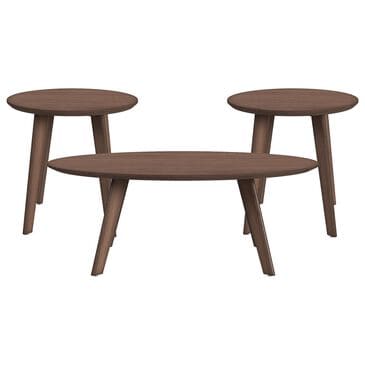 Mayberry Hill Theo 3-Piece Occasional Table Set in Walnut, , large