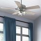 Hunter Crestfield 52" Remote Ceiling Fan with LED Lights in Matte Silver, , large